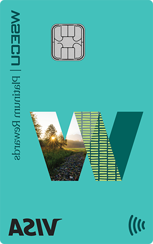 Front view of the WSECU Platinum Rewards 签证 credit 卡
